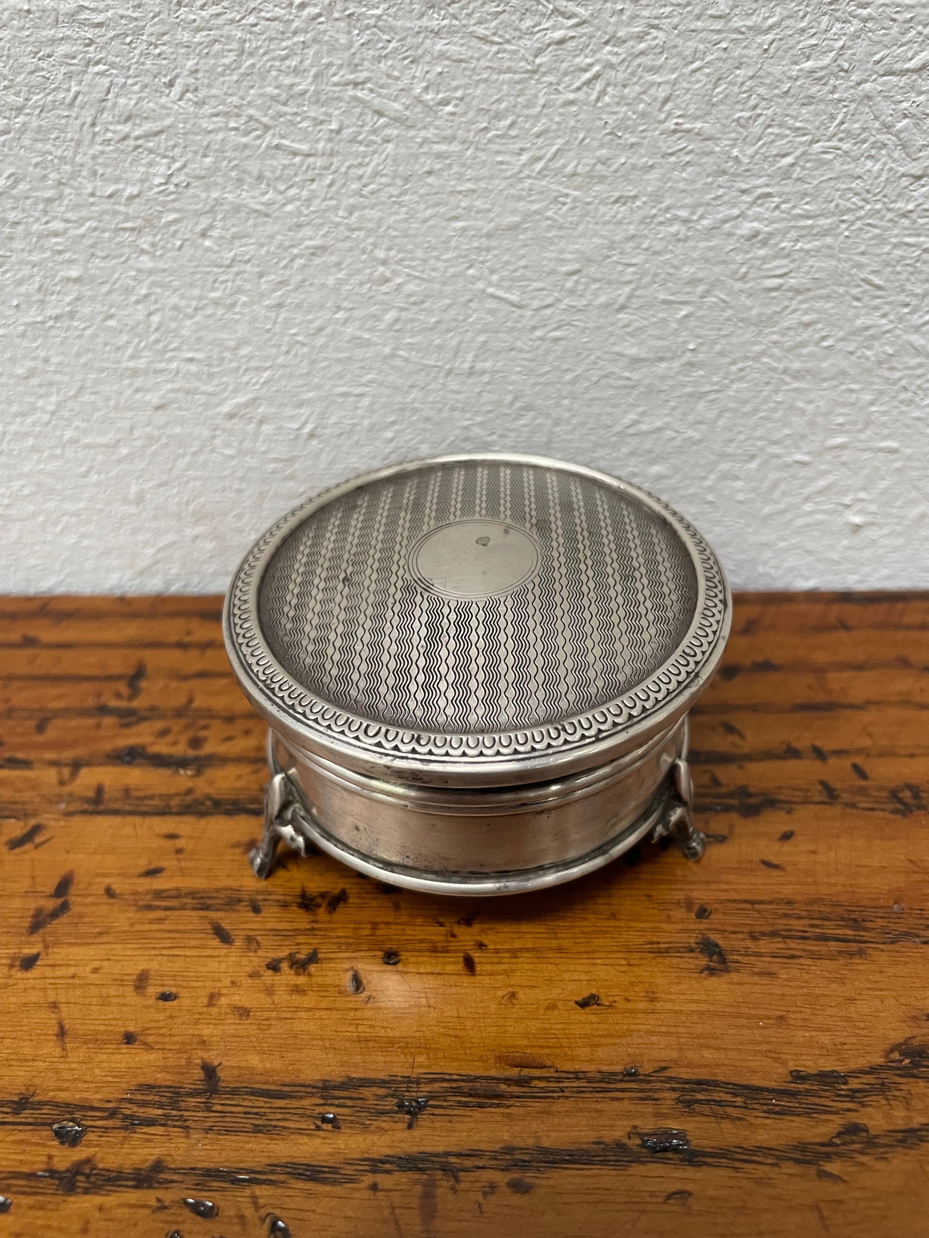 Art Deco Sterling Silver Trinket Box | Antique & Vintage | Moonee Ponds Antiques | Australia Wide Delivery