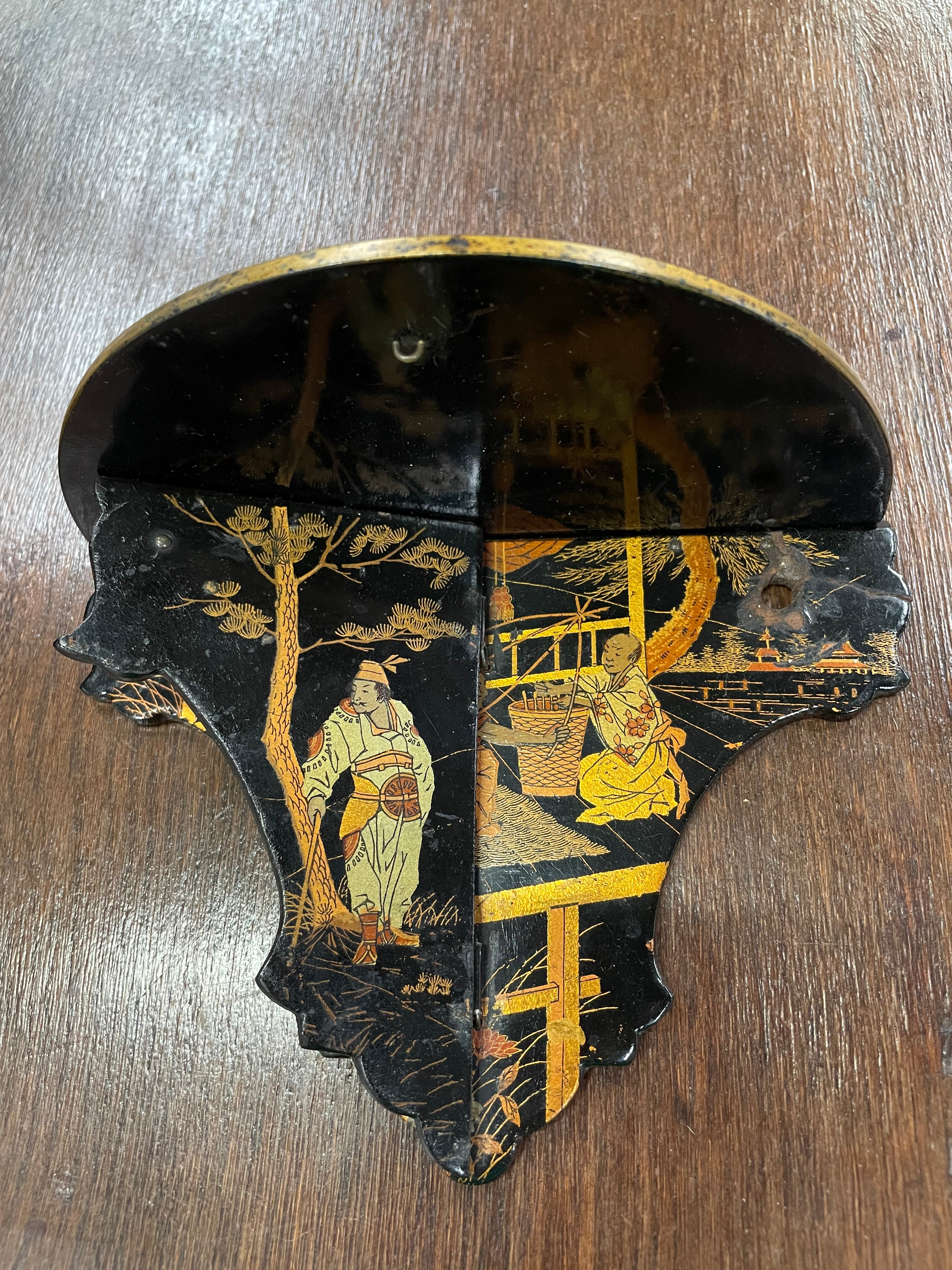Pair of Papier Mache Chinese Wall Shelves | Antique & Vintage | Moonee Ponds Antiques | Australia Wide Delivery