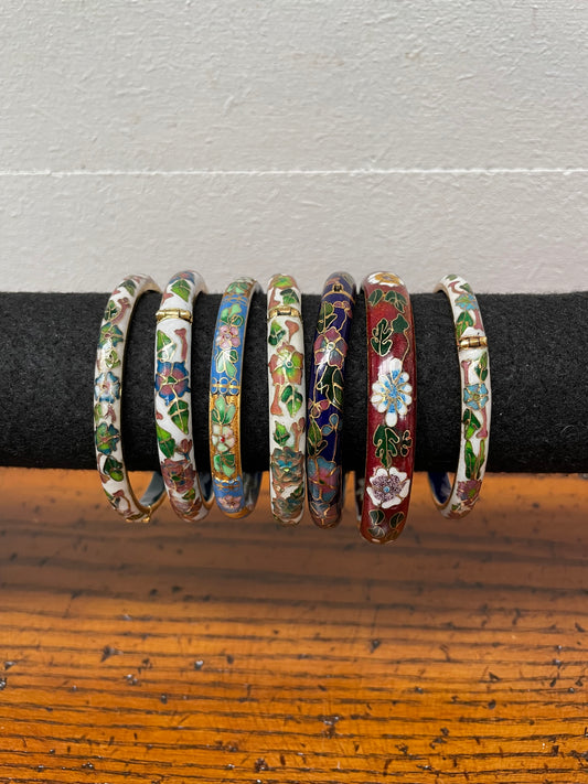 Vintage Cloisonne Bangles Assorted