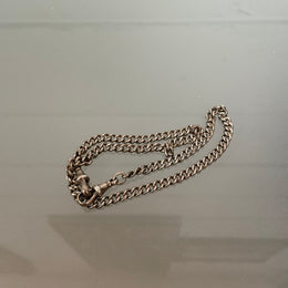 Heavy Antique Sterling Silver Fob Chain  18.9 gms.