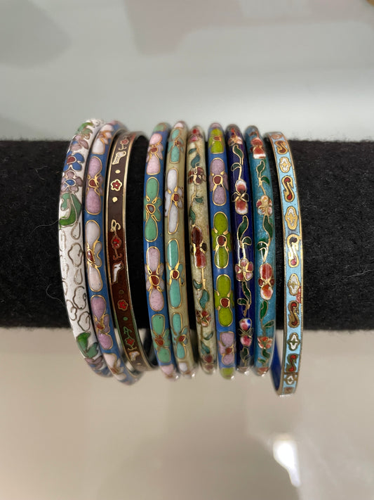 Assorted Vintage Cloisonne Bangles