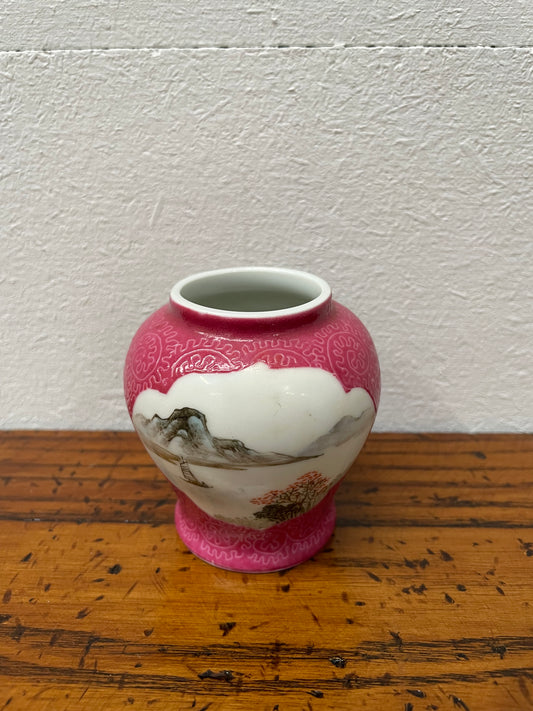 Small Chinese Jing De Zhen Hand Painted Vase