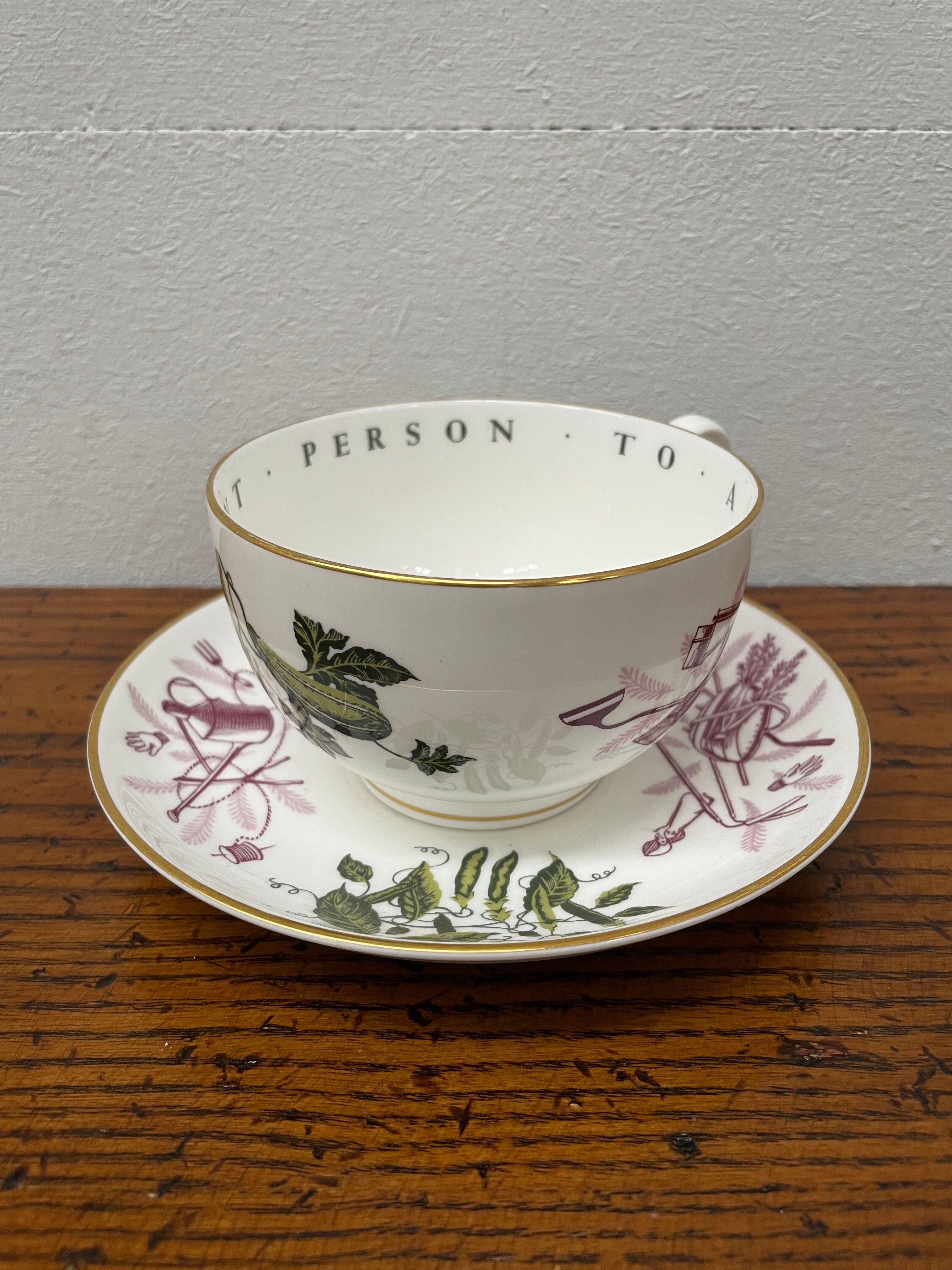 Large Royal Worcester "Very Important Person" Cup & Saucer | Antique & Vintage | Moonee Ponds Antiques | Australia Wide Delivery