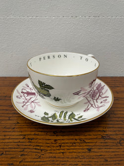 Large Royal Worcester "Very Important Person" Cup & Saucer | Antique & Vintage | Moonee Ponds Antiques | Australia Wide Delivery