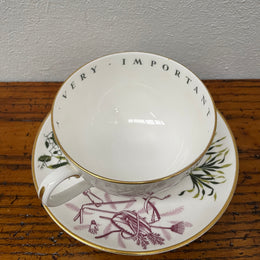 Large Royal Worcester "Very Important Person" Cup & Saucer