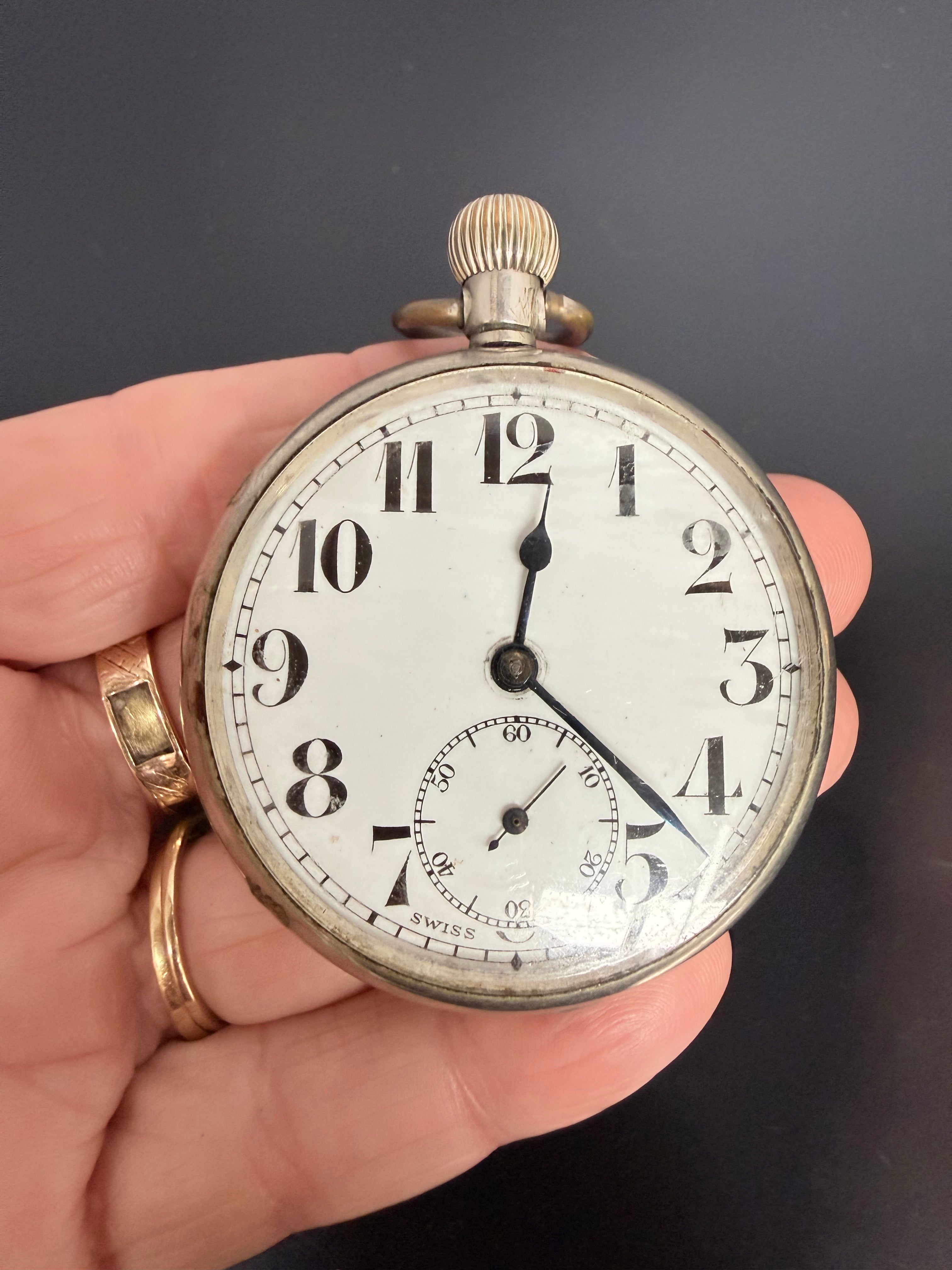 Early to Mid 20th Cent. Open Face Pocket Watch | Antique & Vintage | Moonee Ponds Antiques | Australia Wide Delivery