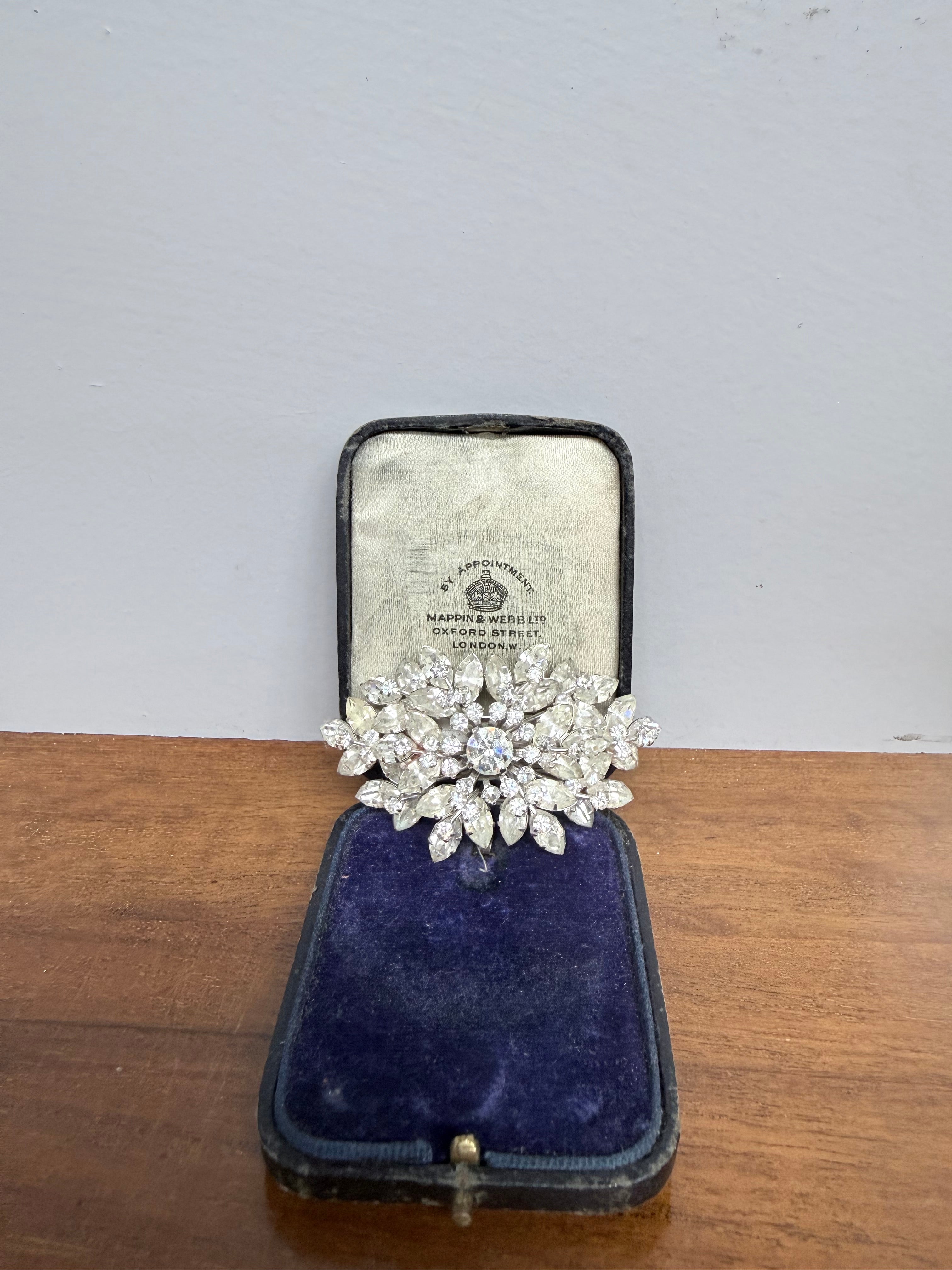 Stunning Vintage Jewel Crest Rhinestone Statement Brooch | Antique & Vintage | Moonee Ponds Antiques | Australia Wide Delivery