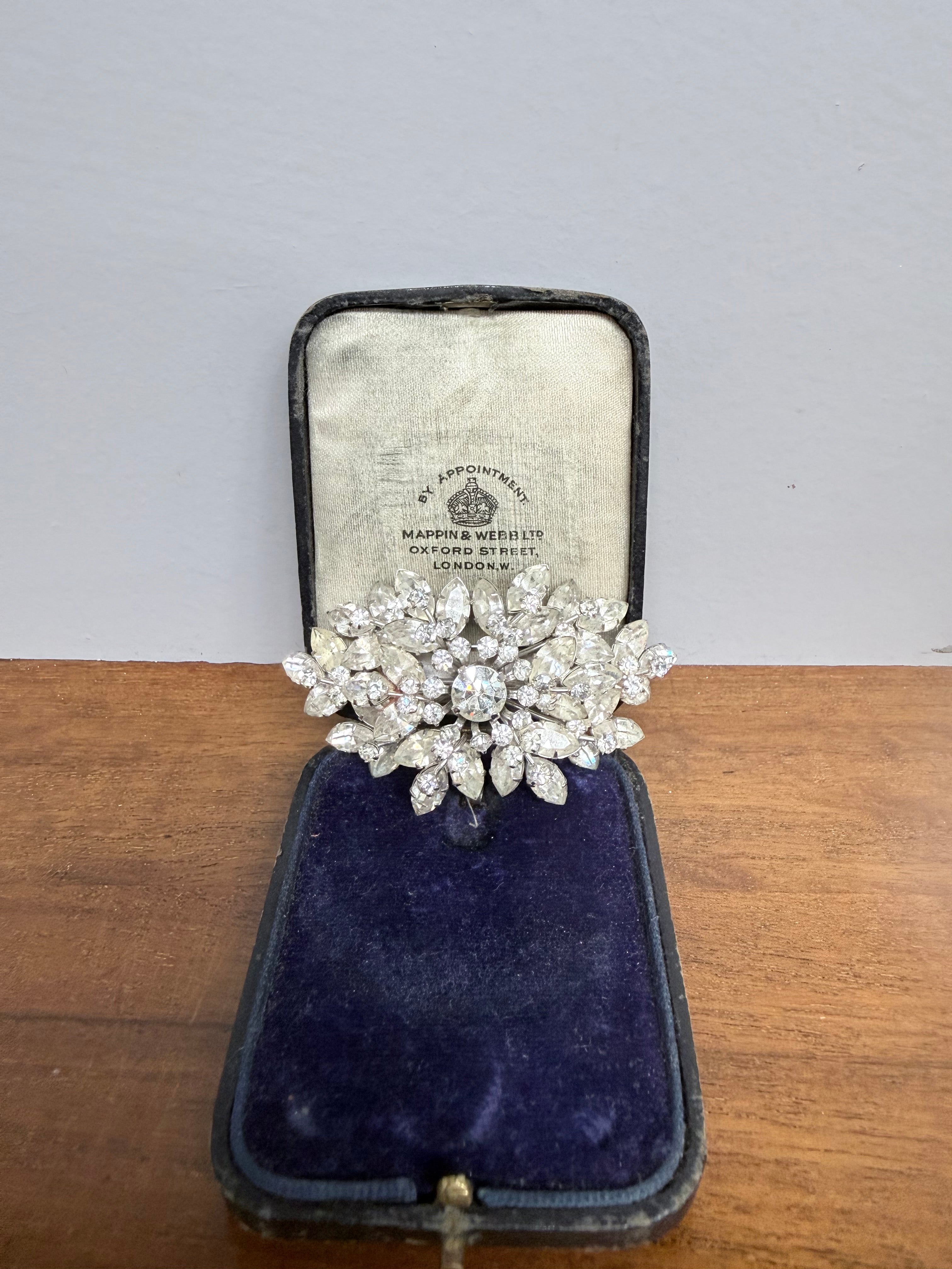 Stunning Vintage Jewel Crest Rhinestone Statement Brooch | Antique & Vintage | Moonee Ponds Antiques | Australia Wide Delivery