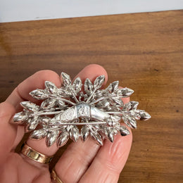 Stunning Vintage Jewel Crest Rhinestone Statement Brooch