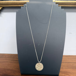 Vintage Silver Tudor Period Replica Coin On A Silver (925) Chain