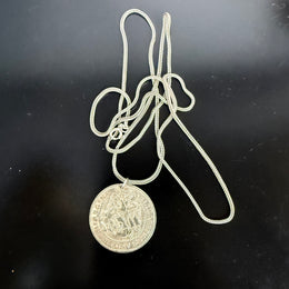 Vintage Silver Tudor Period Replica Coin On A Silver (925) Chain