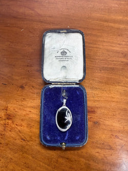 Vintage Art Nouveau Style Silver & Onyx Pendant | Antique & Vintage | Moonee Ponds Antiques | Australia Wide Delivery