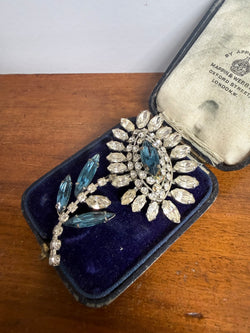 Vintage Rhinestone Flower Shaped Brooch | Antique & Vintage | Moonee Ponds Antiques | Australia Wide Delivery
