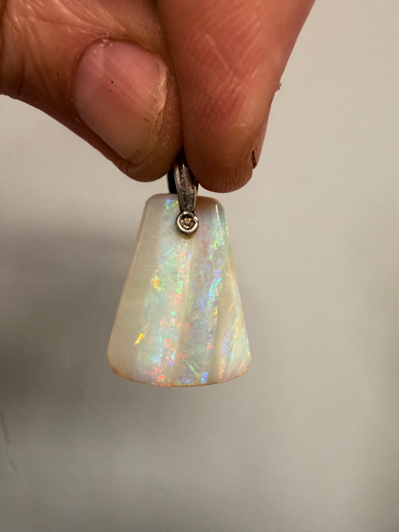 Good vintage Boulder Opal With Silver Loop