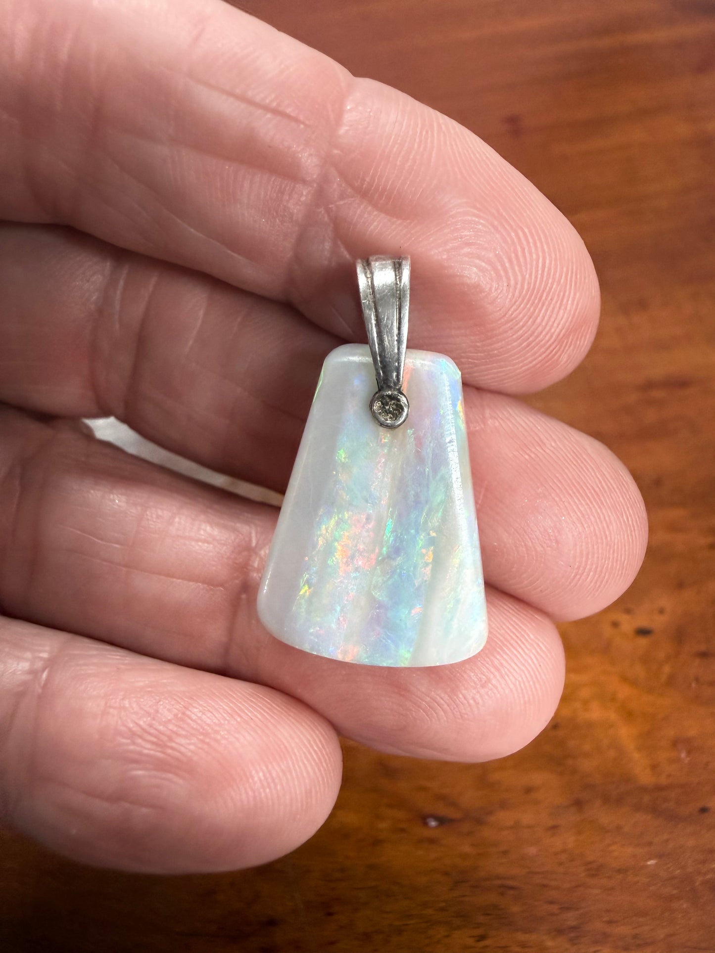 Good vintage Boulder Opal With Silver Loop