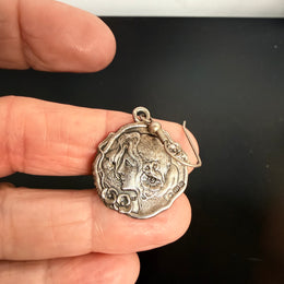 Pair Vintage Art Nouveau Silver (925) Earrings