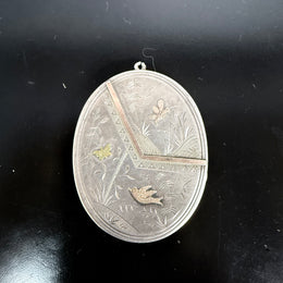 Antique Aesthetic Movement Gold & Silver Locket