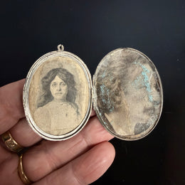 Antique Aesthetic Movement Gold & Silver Locket