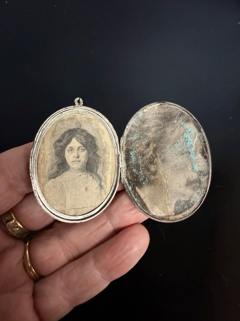 Antique Aesthetic Movement Gold & Silver Locket