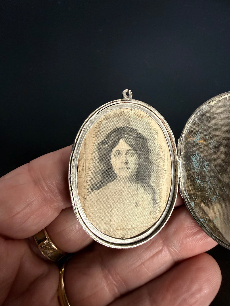 Antique Aesthetic Movement Gold & Silver Locket