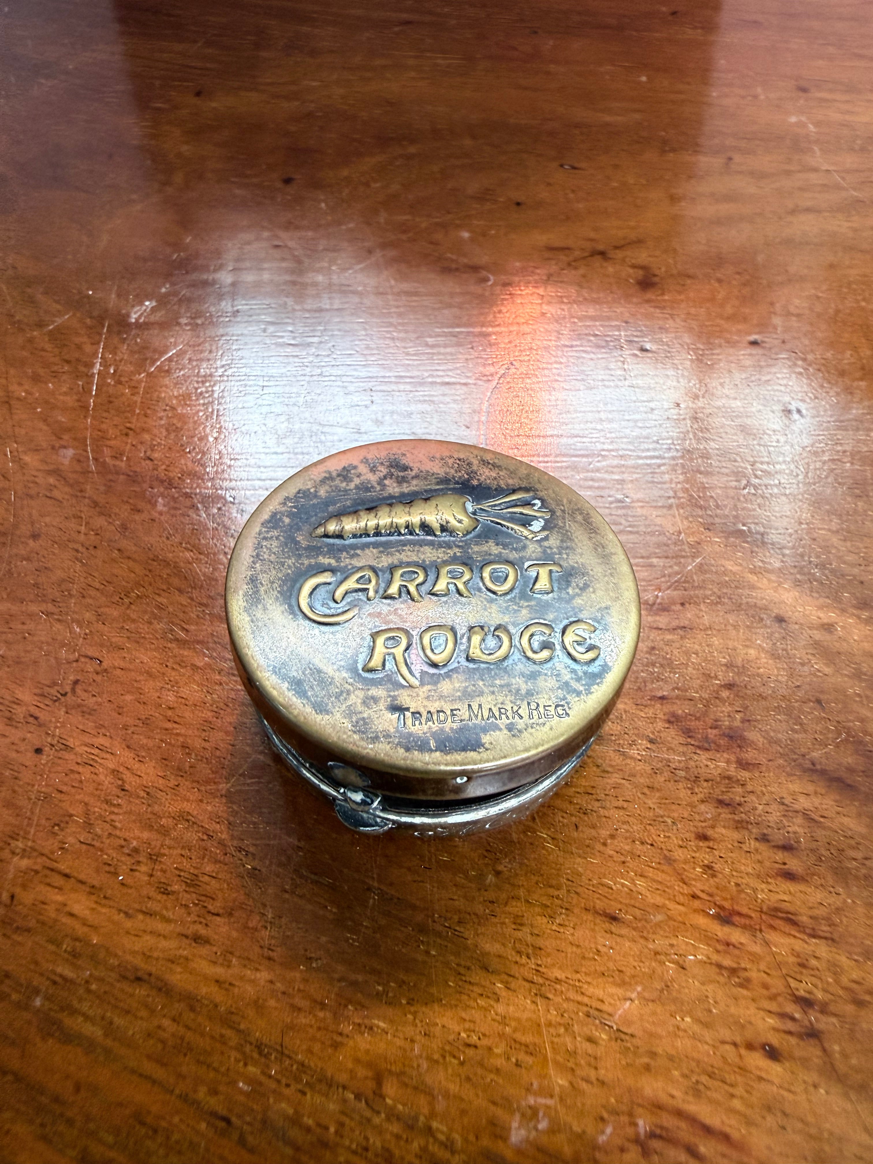 Antique Carrot Rouge Compact USA Made | Antique & Vintage | Moonee Ponds Antiques | Australia Wide