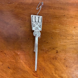 Vintage Celtic Design Kilt Pin. Makers Name.