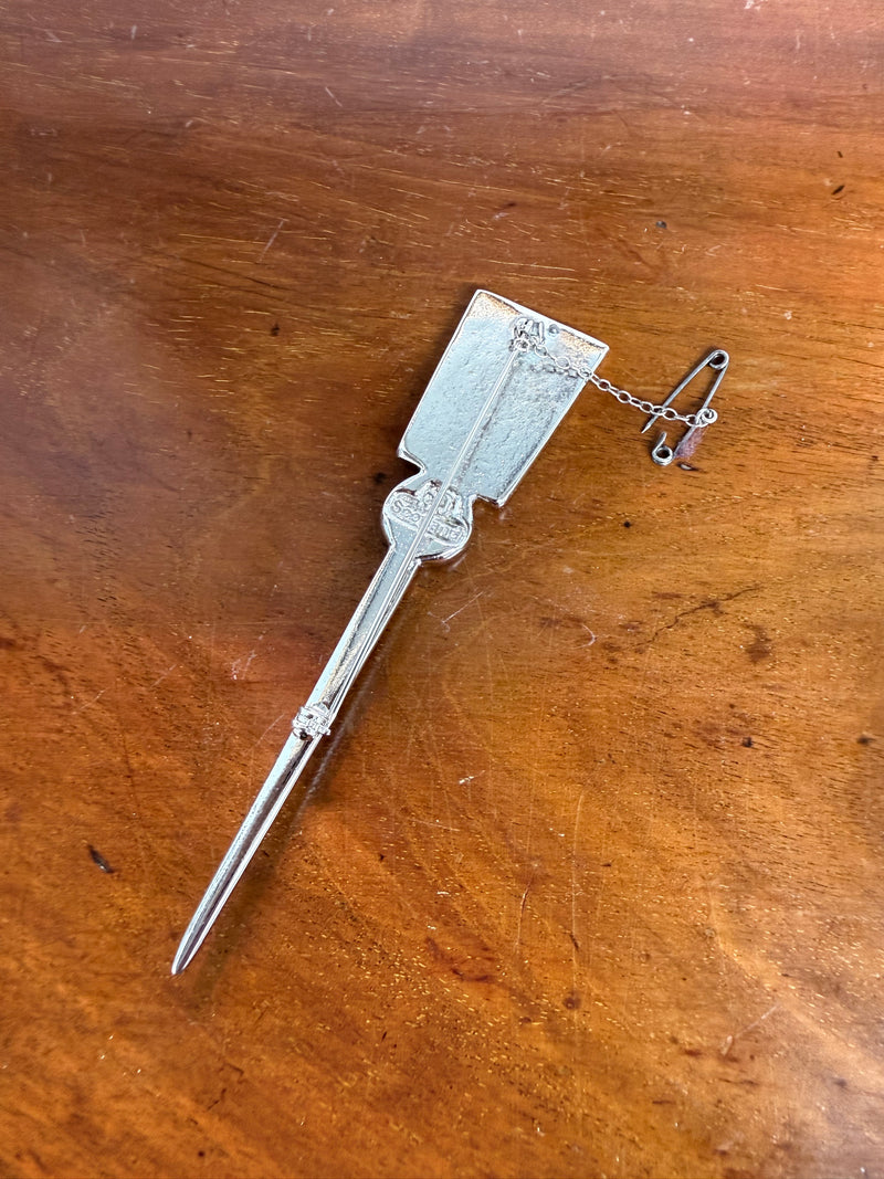 Vintage Celtic Design Kilt Pin. Makers Name.