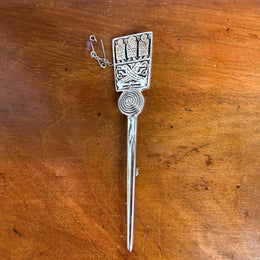 Vintage Celtic Design Kilt Pin. Makers Name.