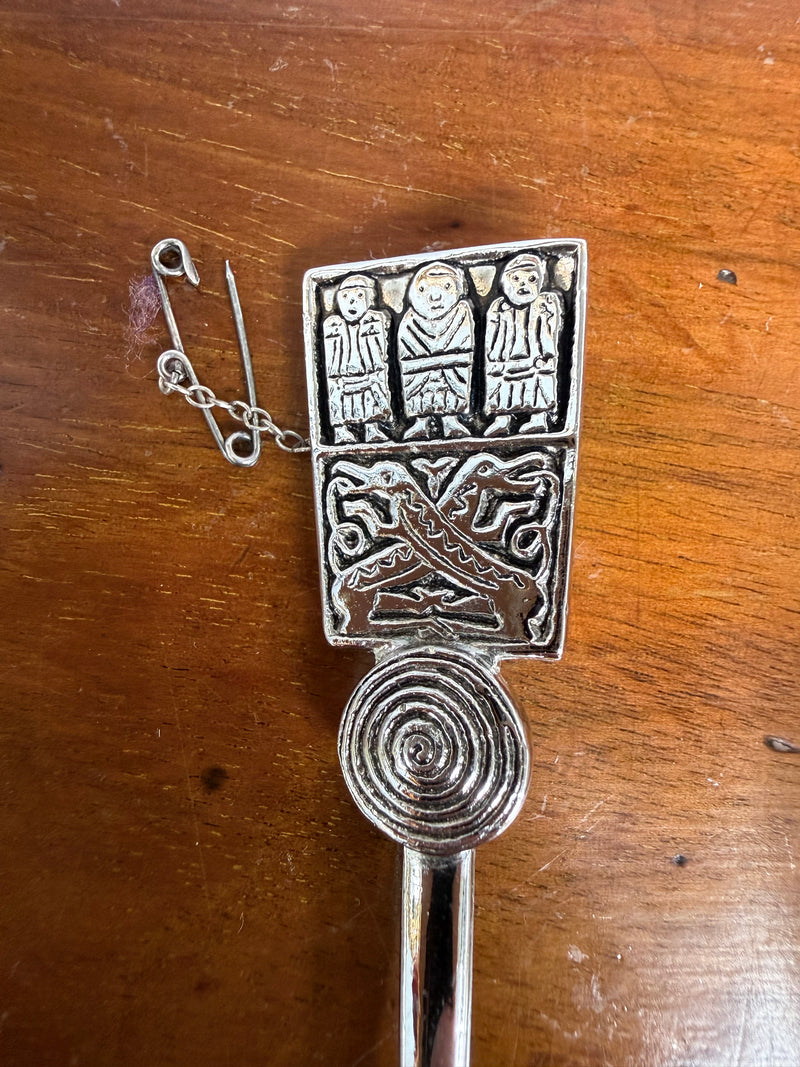 Vintage Celtic Design Kilt Pin. Makers Name.