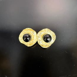 Vintage "Orsna Paris" Gold Tone Clip Earrings
