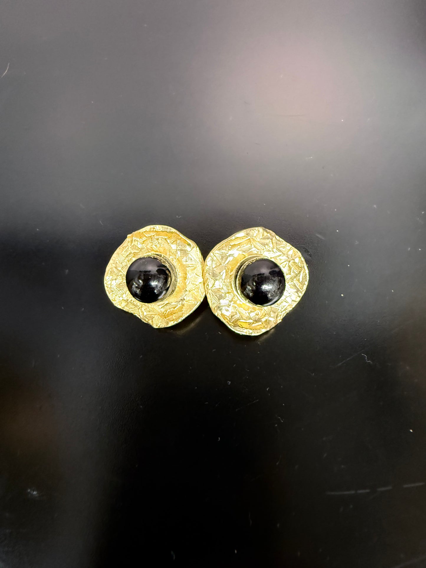 Vintage "Orsna Paris" Gold Tone Clip Earrings