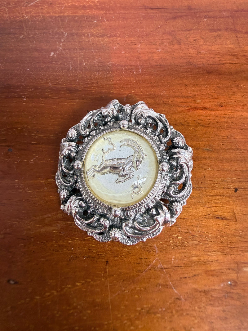 Vintage Brooch/Pendant Featuring A Goat