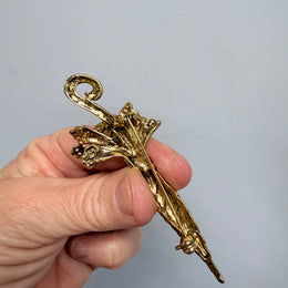 Vintage Gold Plated Umbrella Brooch