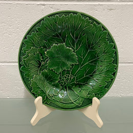 Victorian Majolica Vine Leaf Plate