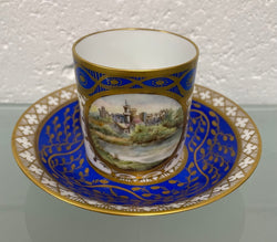 French 19th Century Hand Painted & Gilded Cabinet Cup & Saucer | Antique & Vintage | Moonee Ponds Antiques | Australia Wide Delivery