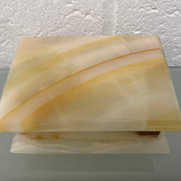 Beautiful Vintage Onyx Marble Trinket Box