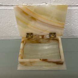 Beautiful Vintage Onyx Marble Trinket Box