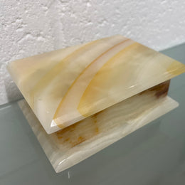 Beautiful Vintage Onyx Marble Trinket Box