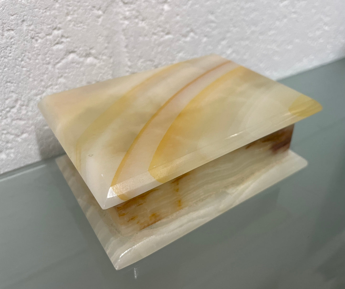 Beautiful Vintage Onyx Marble Trinket Box