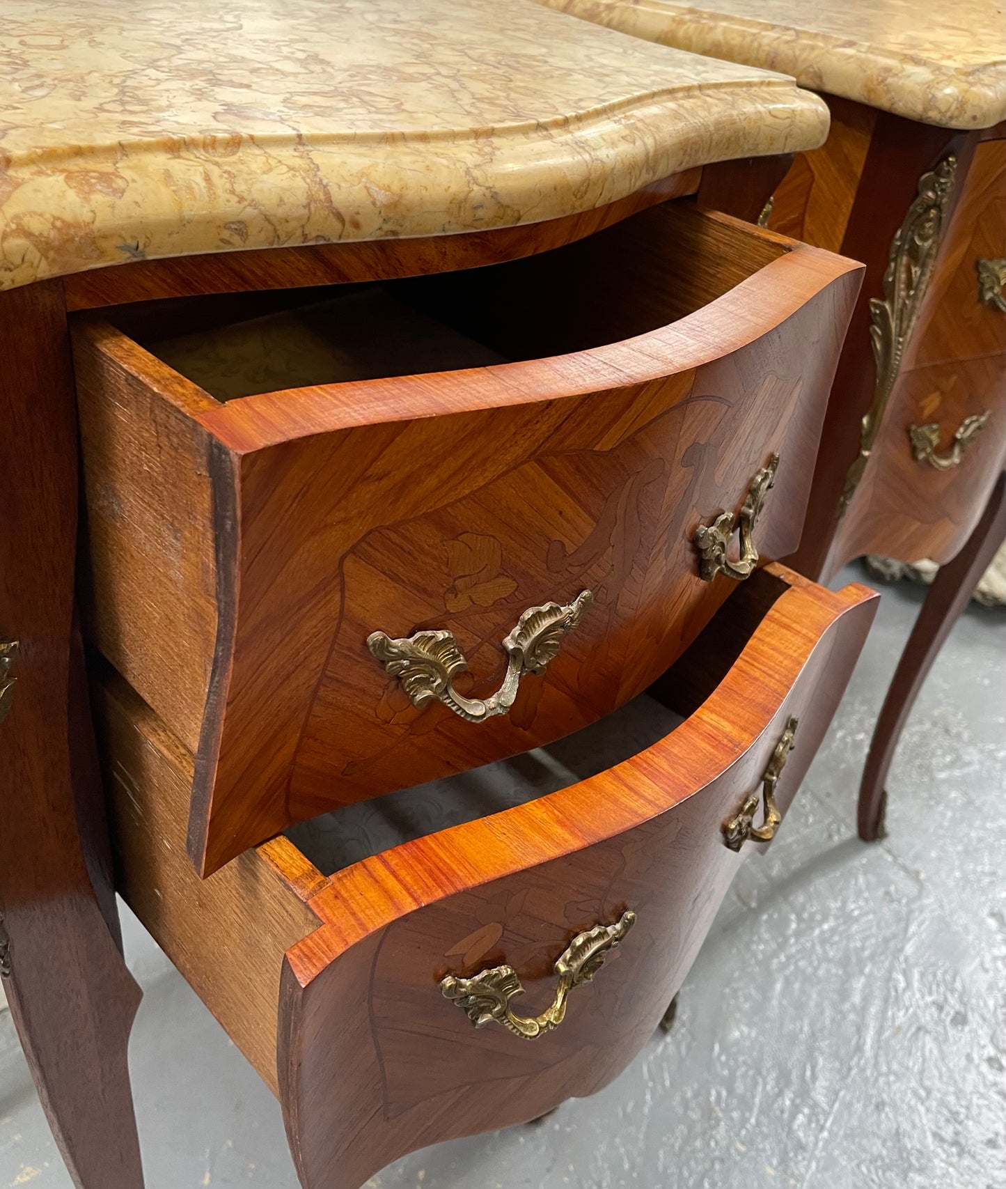 Pair of French Miniature Commode Bed Side Tables