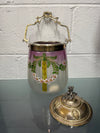 Victorian Glass & Painted Biscuit Barrel | Antique & Vintage | Moonee Ponds Antiques | Australia Wide Delivery