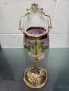 Victorian Glass & Painted Biscuit Barrel | Antique & Vintage | Moonee Ponds Antiques | Australia Wide Delivery