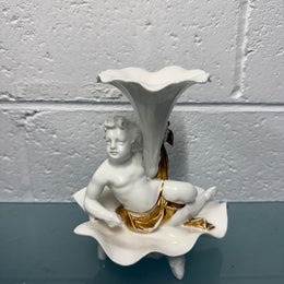 Antique Limoges Signed Cherub Vase