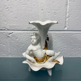 Antique Limoges Signed Cherub Vase