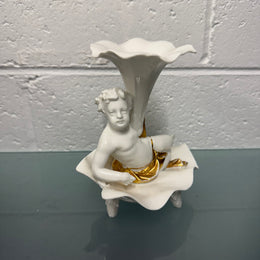 Antique Limoges Signed Cherub Vase