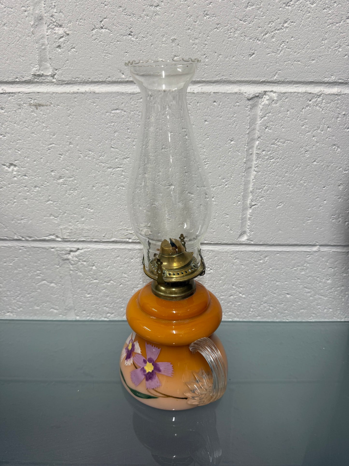 Victorian Milk Glass Finger Lamp