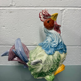 Vintage Majolica Chicken Tureen