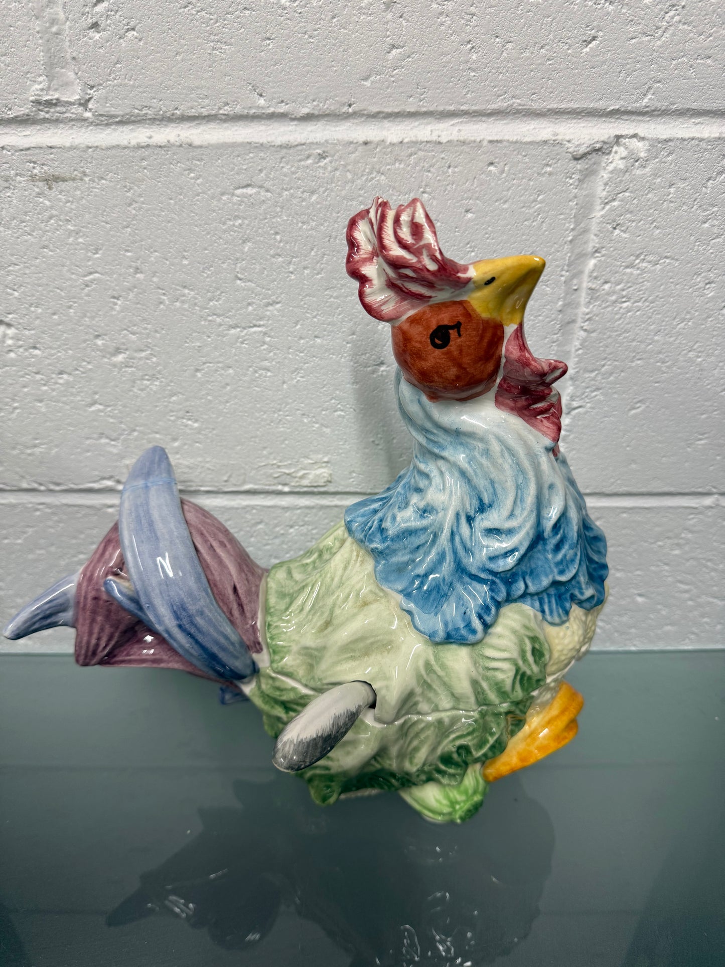 Vintage Majolica Chicken Tureen
