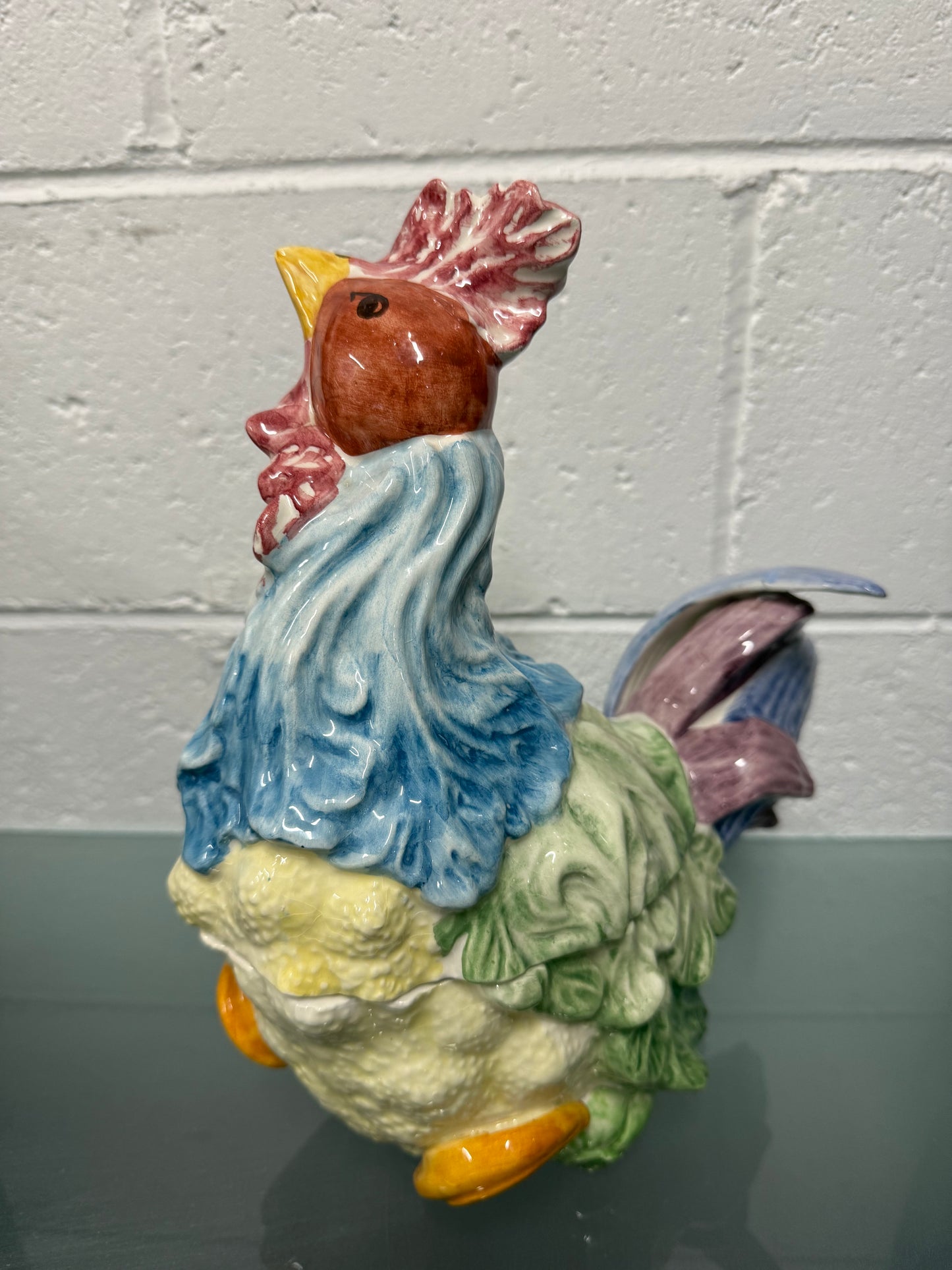 Vintage Majolica Chicken Tureen