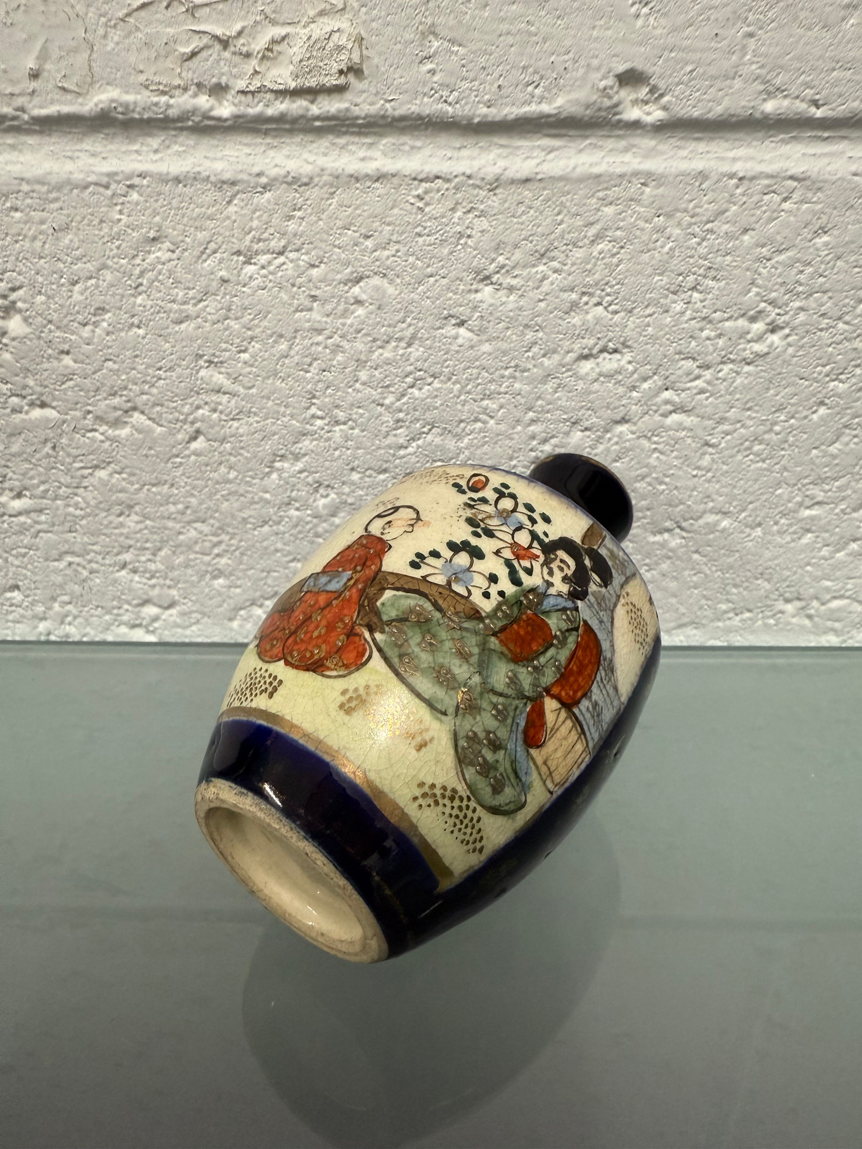 Vintage Satsuma Hand Painted Vase | Antique & Vintage | Moonee Ponds Antiques | Australia Wide